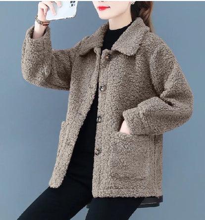 Autumn And Winter Lambswool Women's Short Jacket