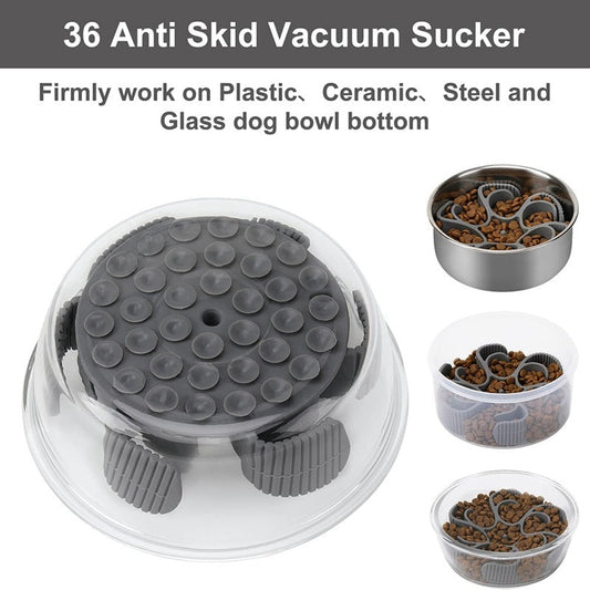 Dog Slow Feeding Bowl Silicone Spiral Dog Food Bowl Into The Feeder To The Feeding Rate