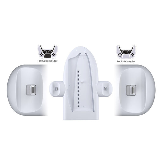 Host Multi-function Cooler Pad Fan PS5 Handle Fixed Charger Charging Belt RGB Colorful Ambience Light