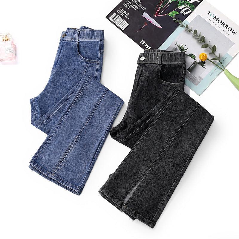 Women's High Waist Slim Skinny Stretch Slit Jeans
