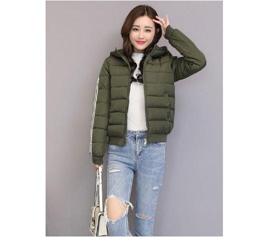 Women's Clothing Short Cotton Jacket New Winter Clothes Student Clothing Slim-fit Hood Fashionable Cotton Coat