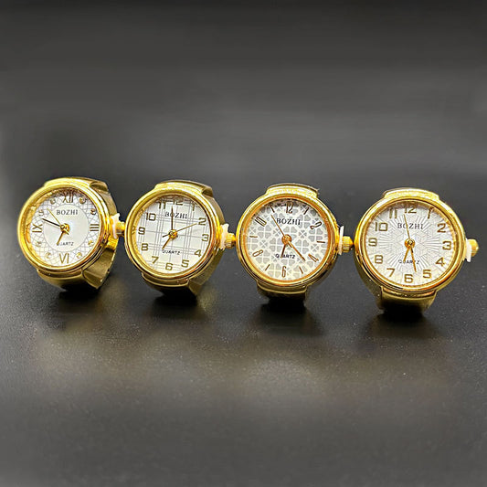 Ring Watch Simple Gold And Silver Shell All-Match Ring Watch