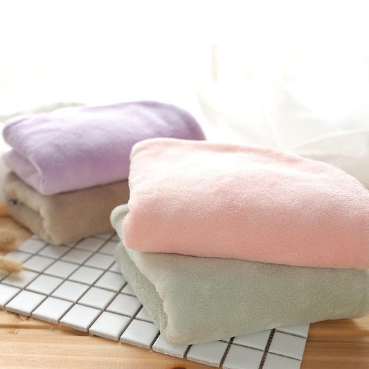 Thick Absorbent Hair Caps Coral Fleece Cute Turban