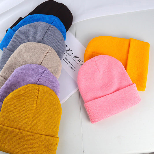 Light Board Knitted Hat Winter Wool Hat Men's And Women's Warm Hat