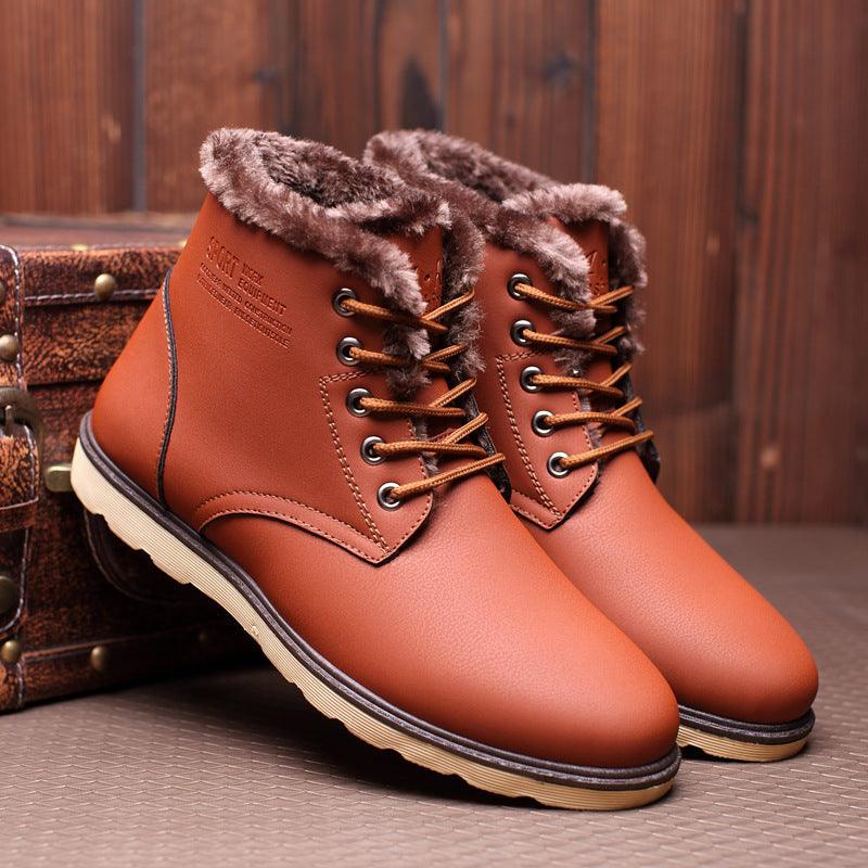 Men's high top and cashmere Martin boots