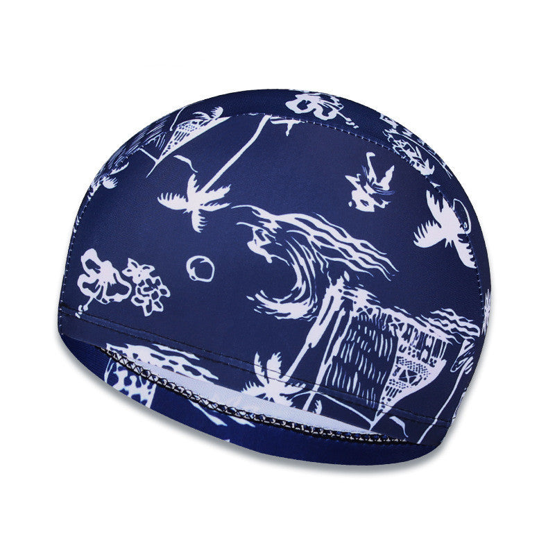 Men's And Women's Fashion Printing Quick-drying Breathable Swimming Hat