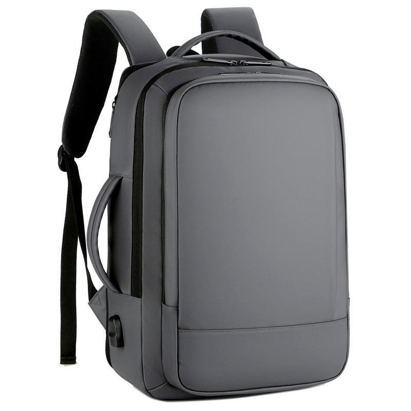 Large Capacity Expandable Neutral No Logo Backpack Multifunctional Waterproof Breathable Business Men''s Computer Backpack