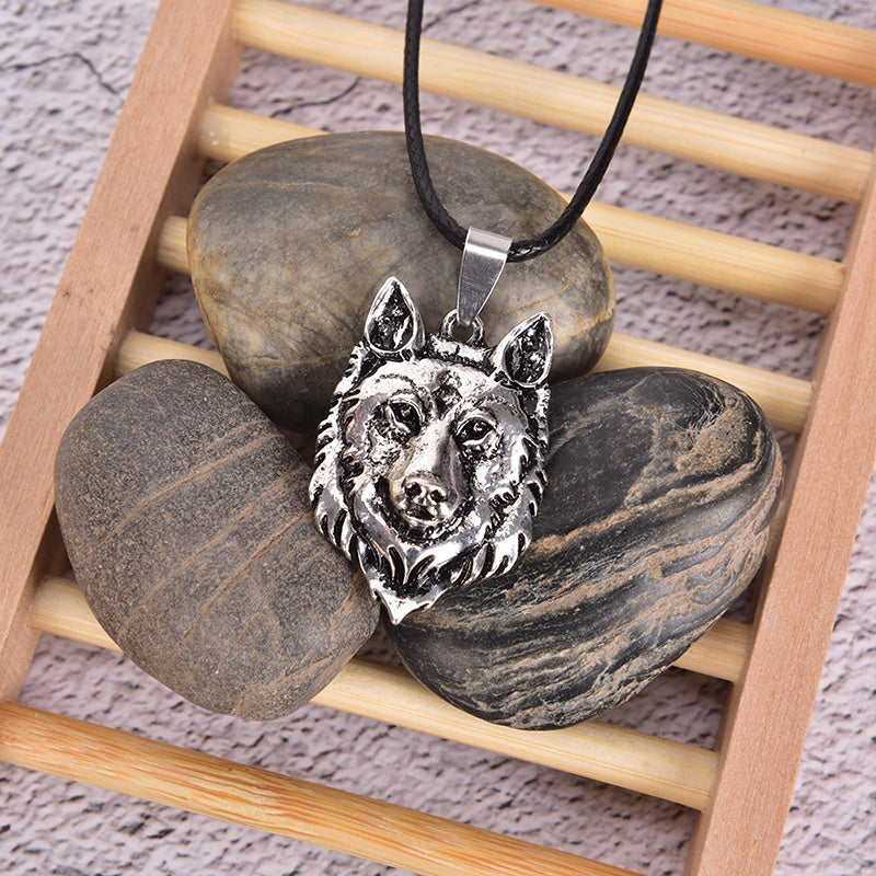 Wolf Head Necklace Animal Power