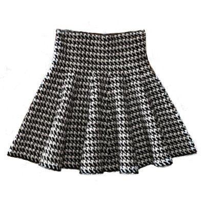 High Waist Stretch Knit Skirt Sexy Slim All-Match Pleated Skirt Casual Student Skirt Women