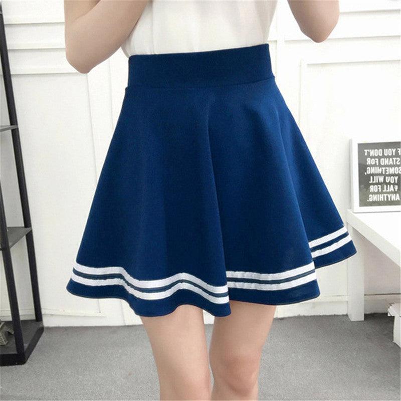 The New High-Waisted Half-Length Student Skirt, Female College Windproof, Sweet And Fluffy Pleated Skirt, A-Line Skirt