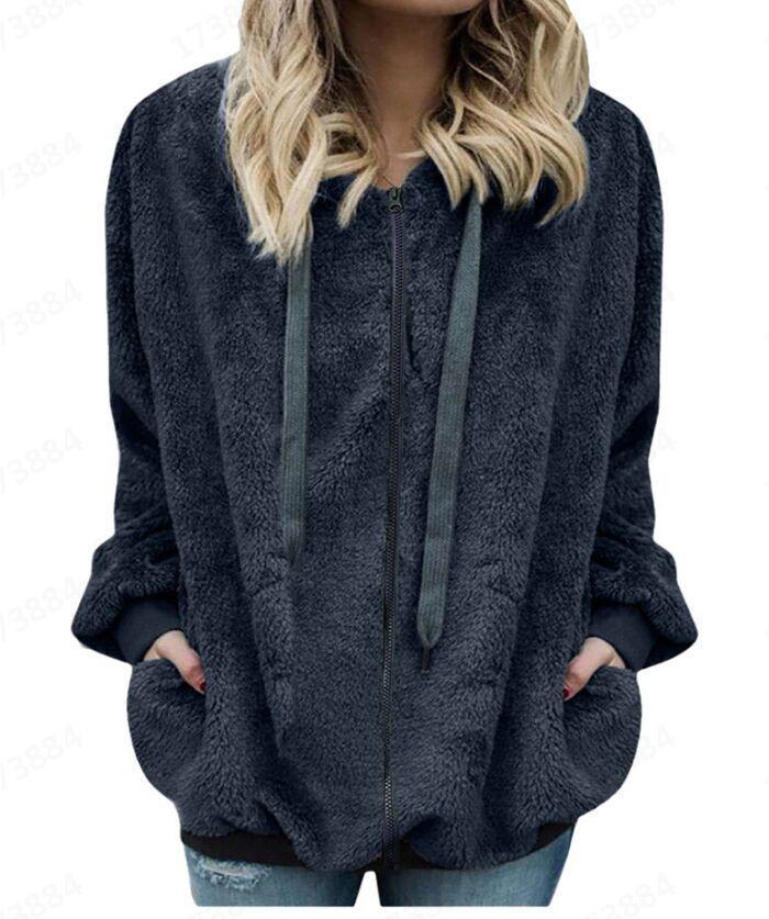 Women's Long Sleeve Sweatshirt Fleece Jacket