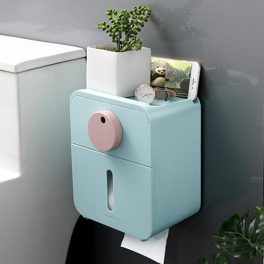 Wall-mounted toilet towel box