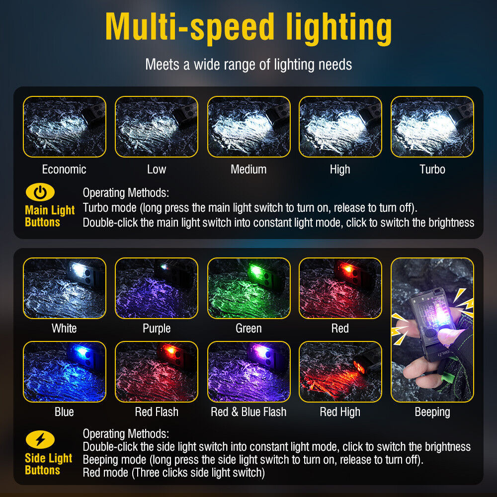 BORUIT Mini V20 Keychain Flashlight LED Rechargeable Waterproof Alarm Torch The UK Does Not Include VAT, Which Needs To Be Borne By Oneself. Please Consider Carefully Before Placing An Order