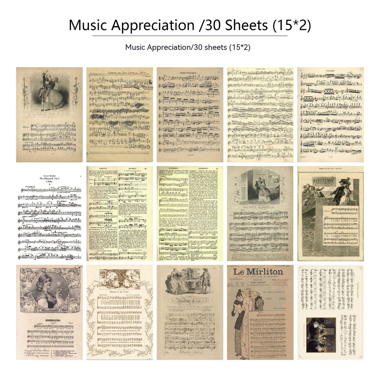 30 Pieces Diary Newspaper Decoration Scrapbook Material Paper