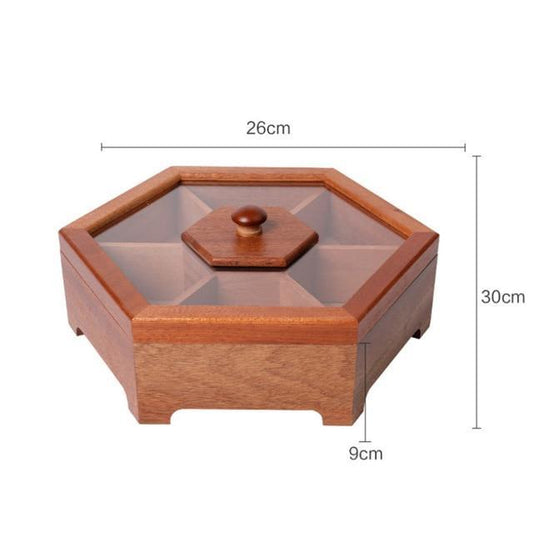 Tray nut Storage Divided Grid With Lid Dried Fruit Box
