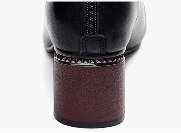 Good With Thick Heel Round Toe Martin Boots Women's Mid-heel Short Tube