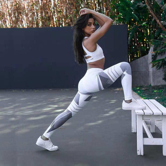 Camouflage digital printed yoga clothing