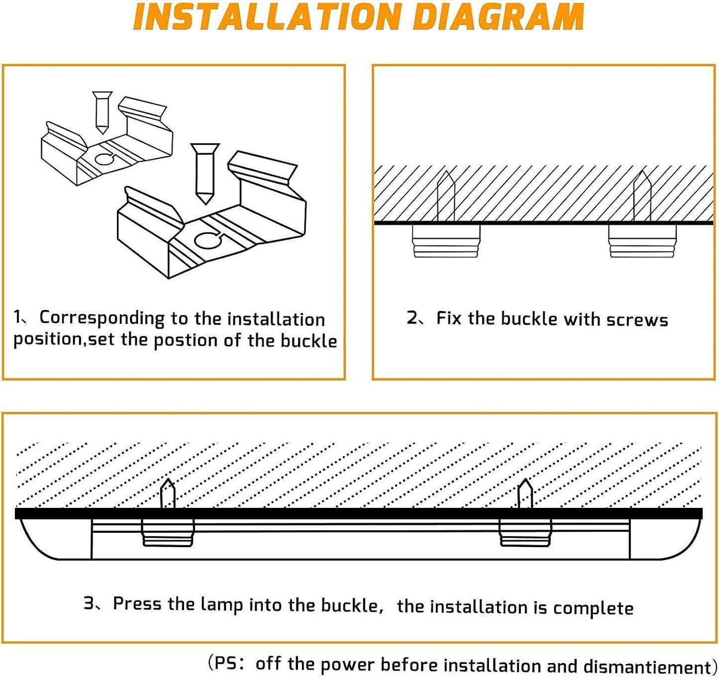 4FT LED Ceiling Lamp Office Strip Lights Shop Garage Batten Tube Light 4000K