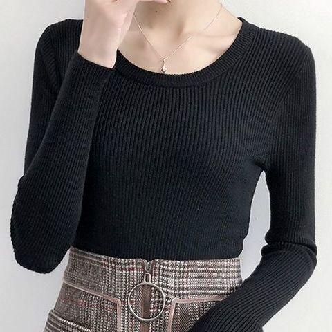 Autumn And Winter New Korean Style Slim Tight Long Sleeves