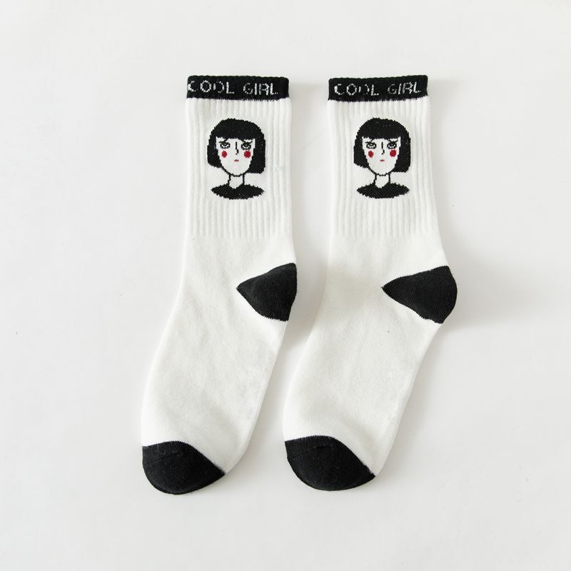 New Black Socks Female Tea Color Autumn Anti-friction Adult Socks
