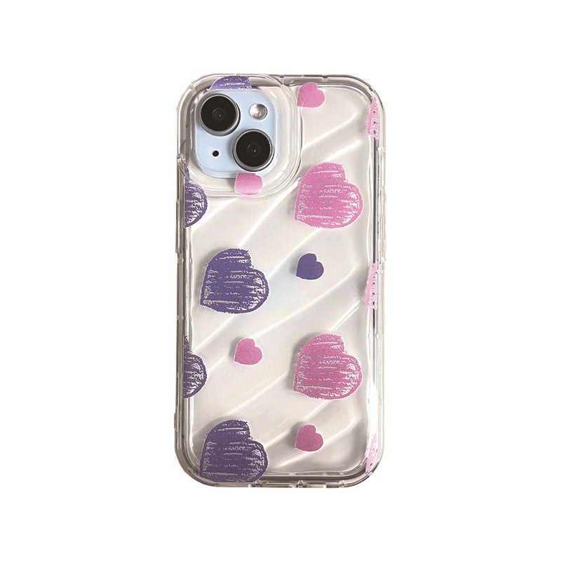 Blue Heart Transparent Phone Case