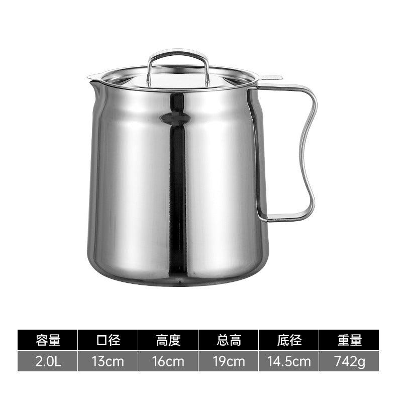 Stainless Steel Filter Oil Residue Separation Pot With Filter Screen Fried Blue