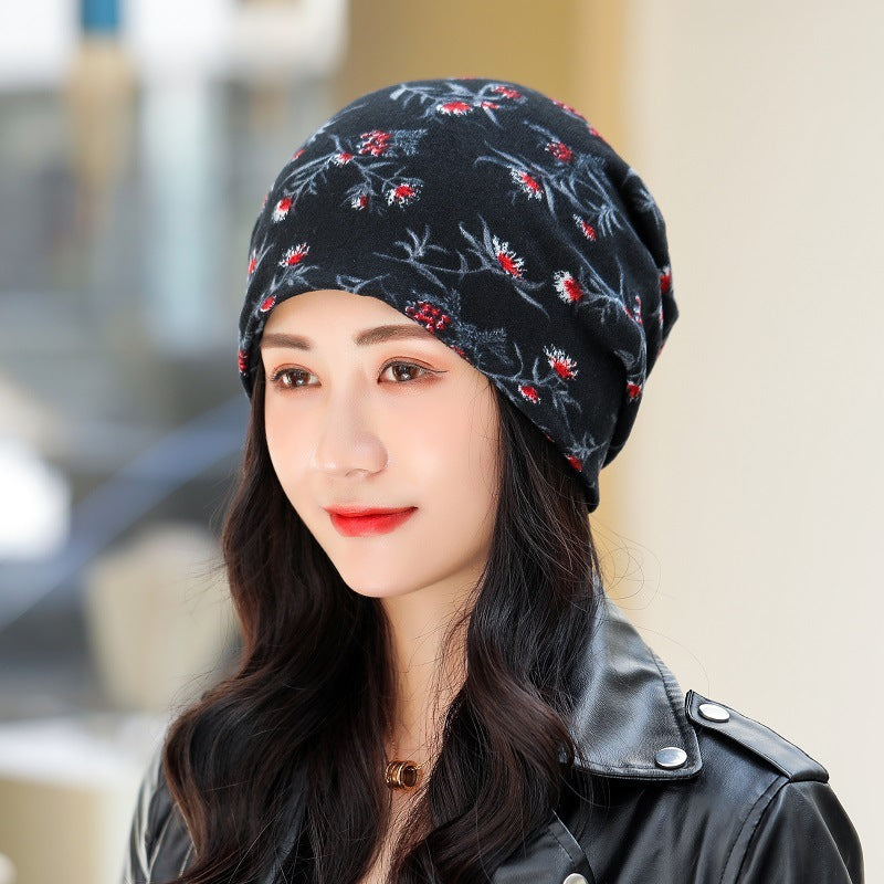 Women's Fashion Pullover Cap, Scarf And Neck Sleeve
