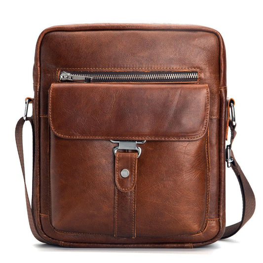 Men's Leather One-shoulder Briefcase
