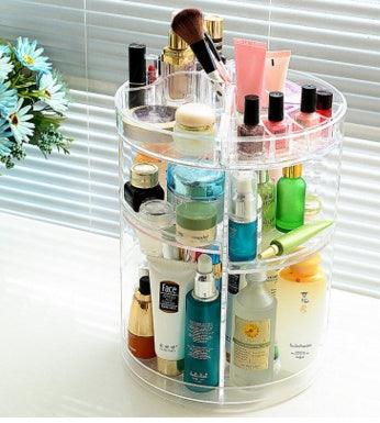 Makeup Organizer 360 Rotating plastic Cosmetics Storage Case Detachable Spinning Makeup Holder Storage