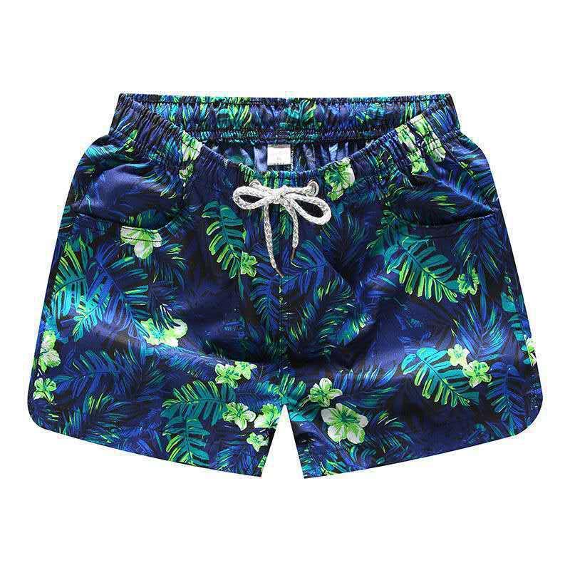 Loose Casual Surf Print Summer Beach Shorts