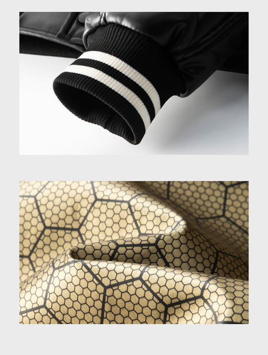 Jacket Men's Leather Coat Men's Trendy Baseball Uniform