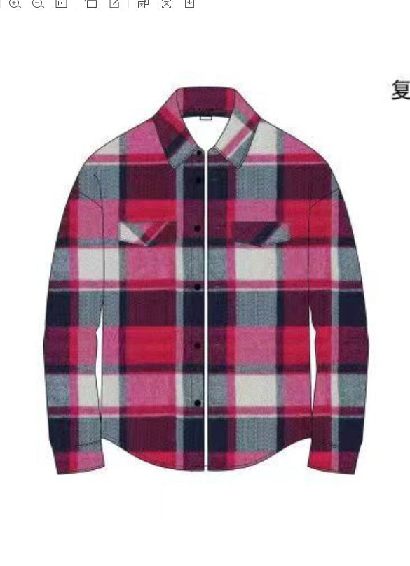 FallWinter Slim Brushed Plaid Long Sleeve Flannel Shirt Men