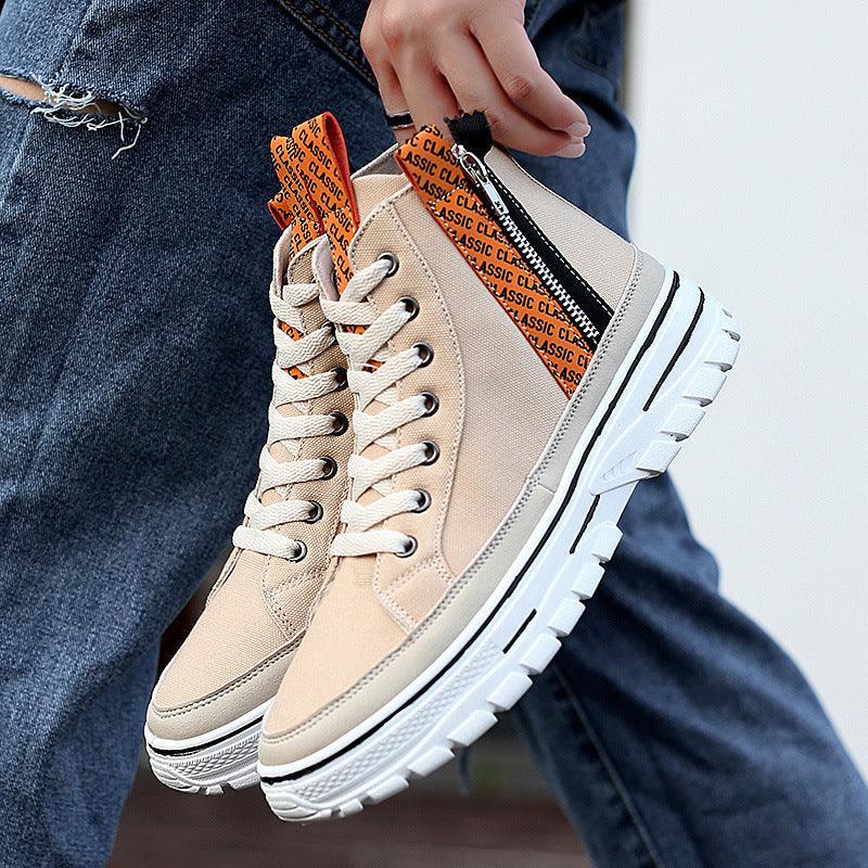 Men's high-top canvas Martin boots