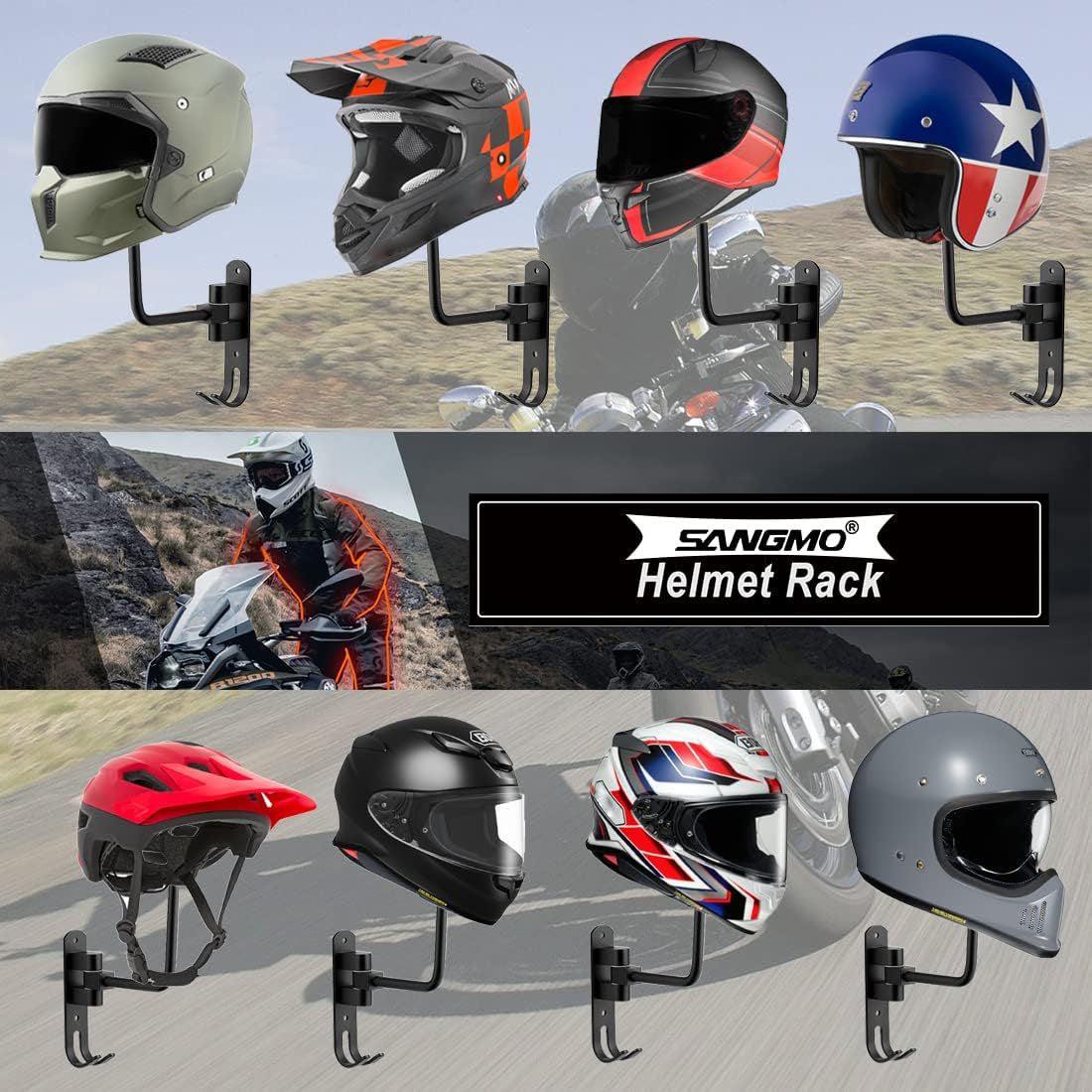 Universal Motorcycle Helmet Rack Wall-mounted Rotating Display Applicable To A Variety Of Desktop Punch-free