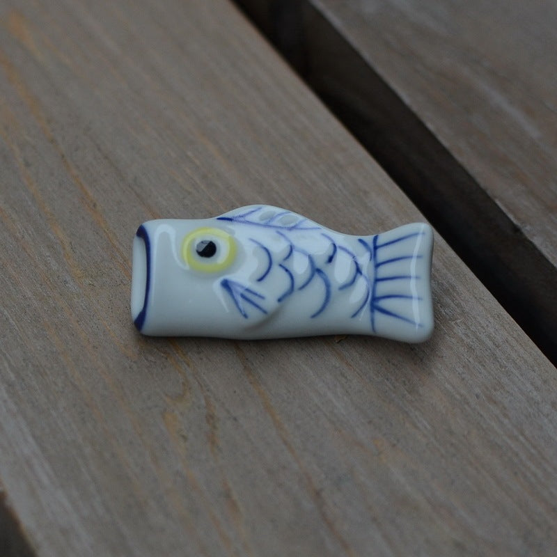 Creative Cartoon Ceramic Small Bream Chopstick Rack