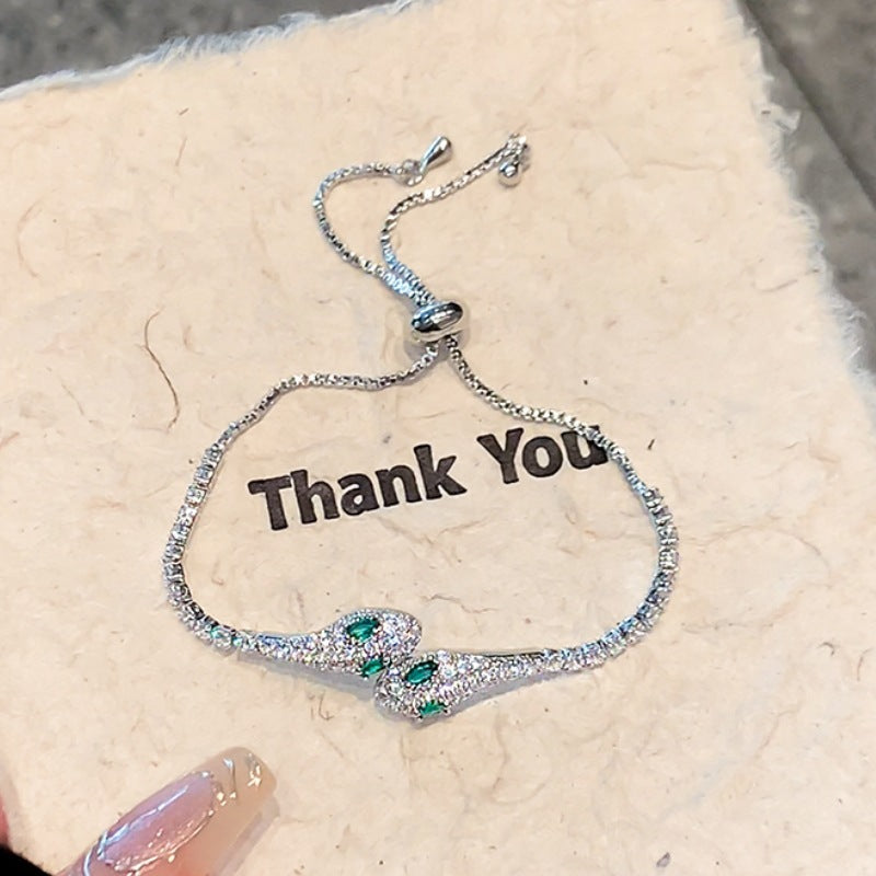 Red Spirit Snake Super Micro Inlaid Zircon Bracelet