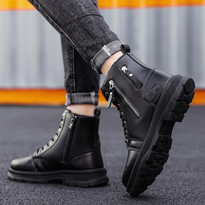 Winter Men's Shoes New Fashion Leather Boots Men's Casual Trend