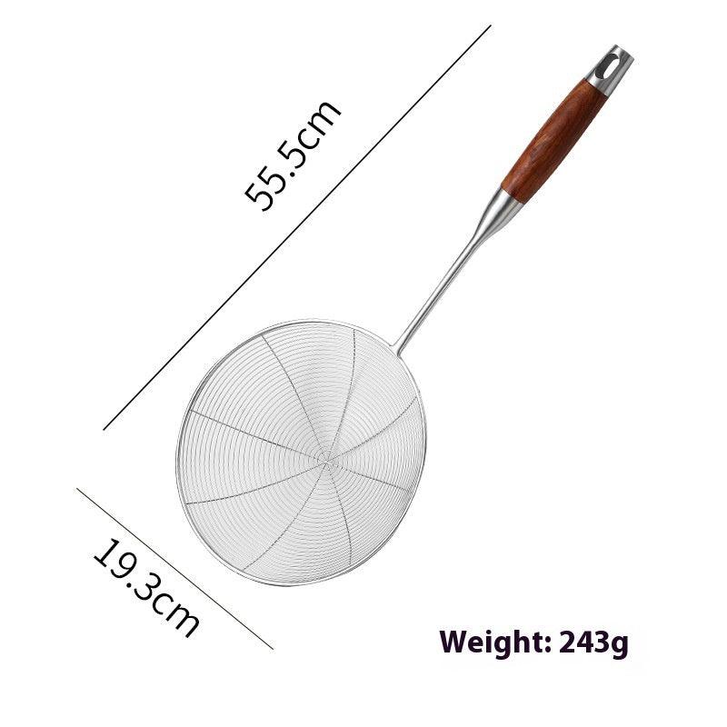 304 Stainless Steel Colander Commercial Kitchen Strainer Fried Drain Line Scoop Up Dumplings Pasta