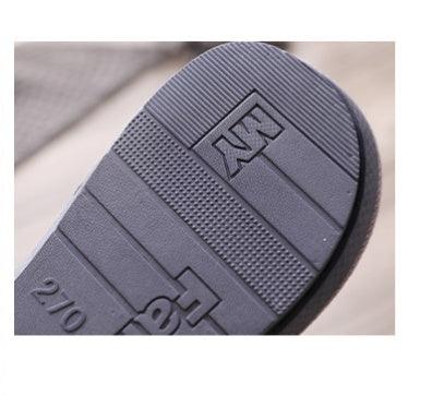 Embroidered Middle Aged And Elderly Men's Cotton Slippers