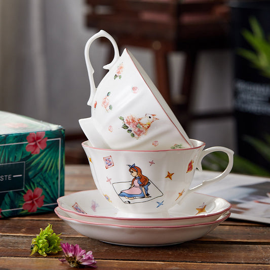 Retro French Coffee Set Suit Ceramic Girly Heart