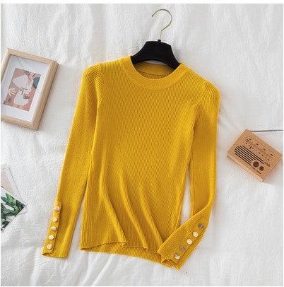 Long-sleeved Sweater Women's Autumn Short Slim Slimming Bottoming Shirt