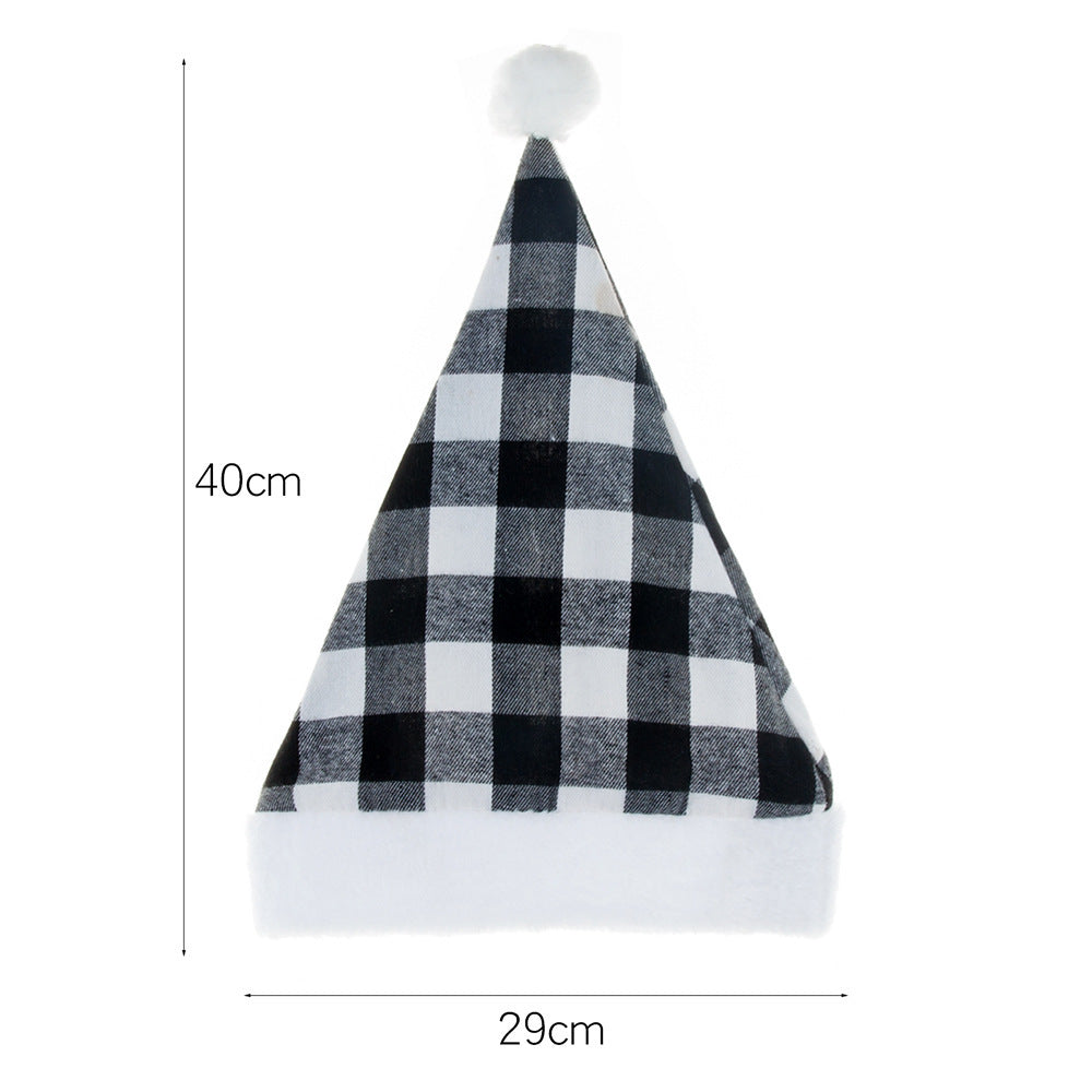 New Christmas Party Festive Hat Red Black And White Checkered