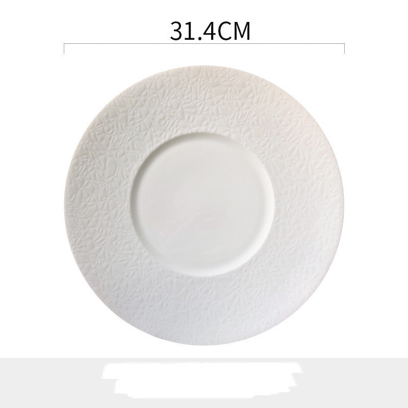 Steak Display Tray Pasta Salad Flat Plate Coffee Hotel Restaurant