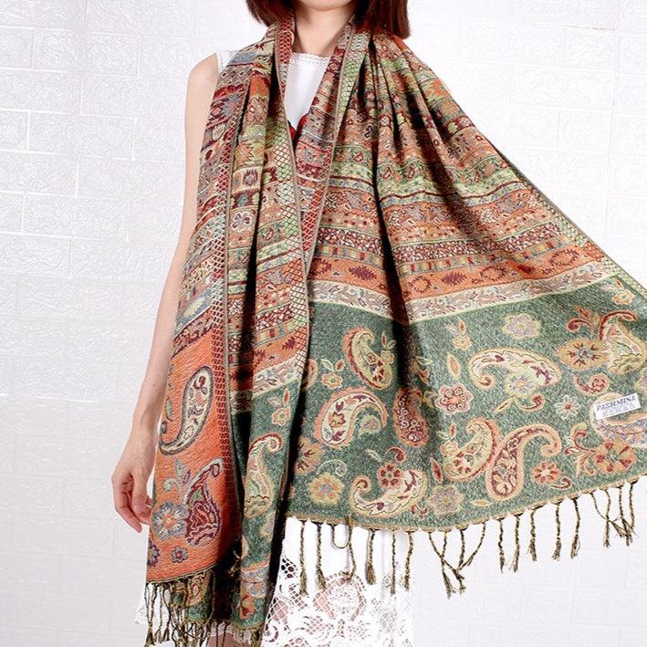 New Cashew Jacquard Air Conditioning Sunscreen Travel Shawl For Women