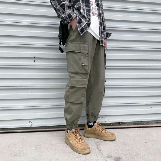 Men's Versatile Multi-pocket Harem Trousers And Overalls