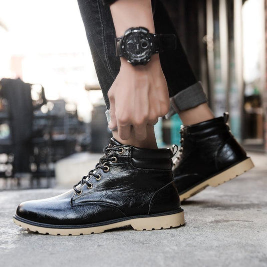 British Style Ins Trend Martin Casual High Top Cotton Thick-soled Tooling Boots