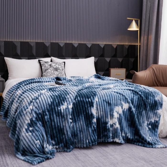 Art Tie-dye Casual Milk Fiber Fleece Blanket Cover