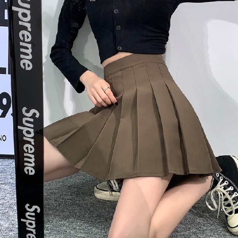 Shirt Half-length Pleated Skirt
