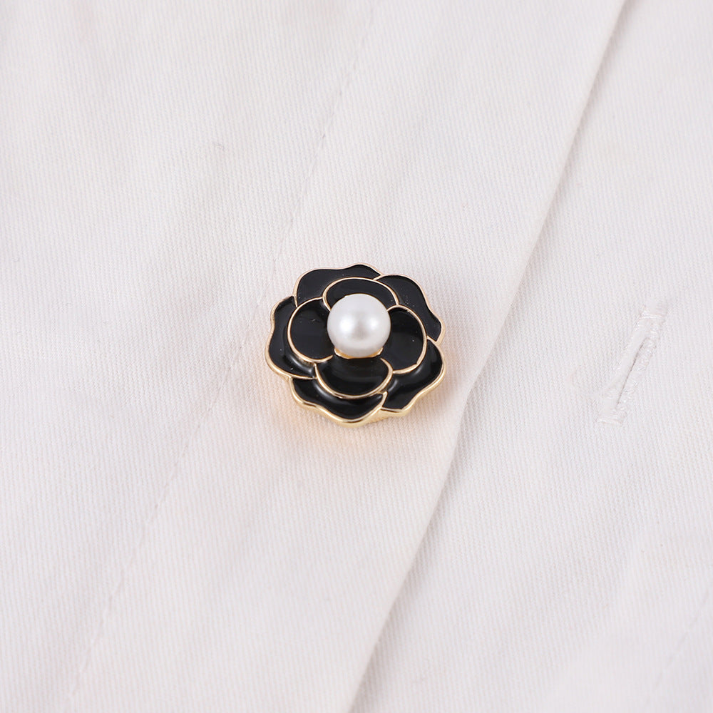 Women's Korean-style Three-dimensional Rose Pearl Cufflinks