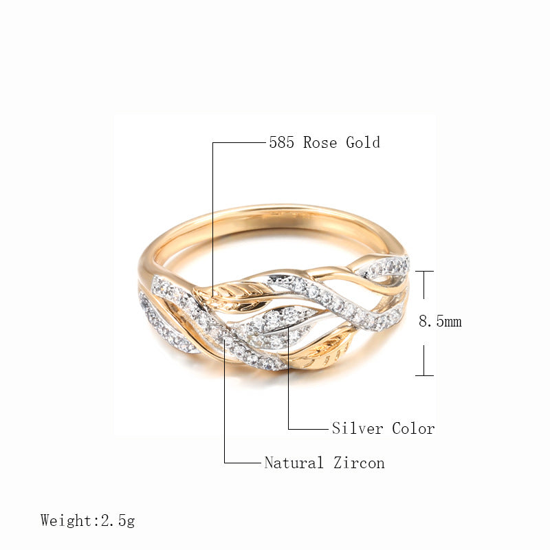 New Socialite Temperament Copper Plating All-match Fashion Women's Ring